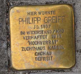 Stolperstein Philipp Greiff